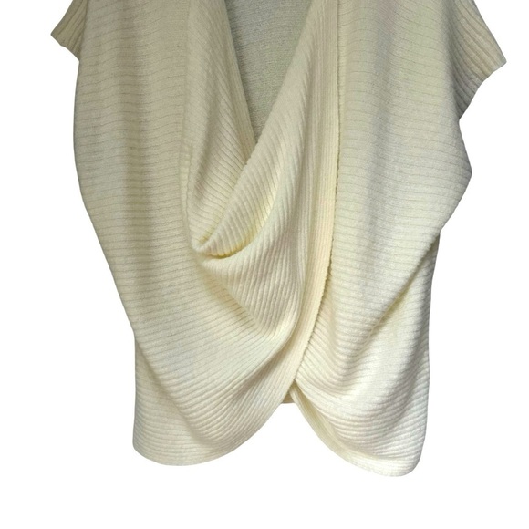 Rachel Roy Cream Ivory Sweater Wrap Poncho, OS - Picture 3 of 8